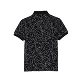 Status Quo Boys All-Over Abstract Printed Polo Collar Tshirt